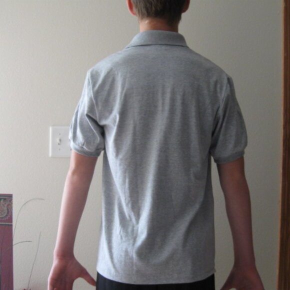 HANES MEN'S SIZE S (34 - 36) LIGHT GRAY POLO / GOLF SHIRT WOMEN'S UNISEX NWT - Picture 2 of 6